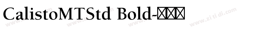 CalistoMTStd Bold字体转换